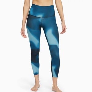 Nike Yoga Dri-FIT Printed High-Waisted 7/8 Leggings Size Small